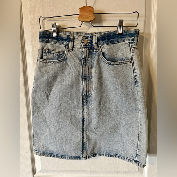 Acid-wash mini denim pencil skirt H&M - Picture 1 of 4
